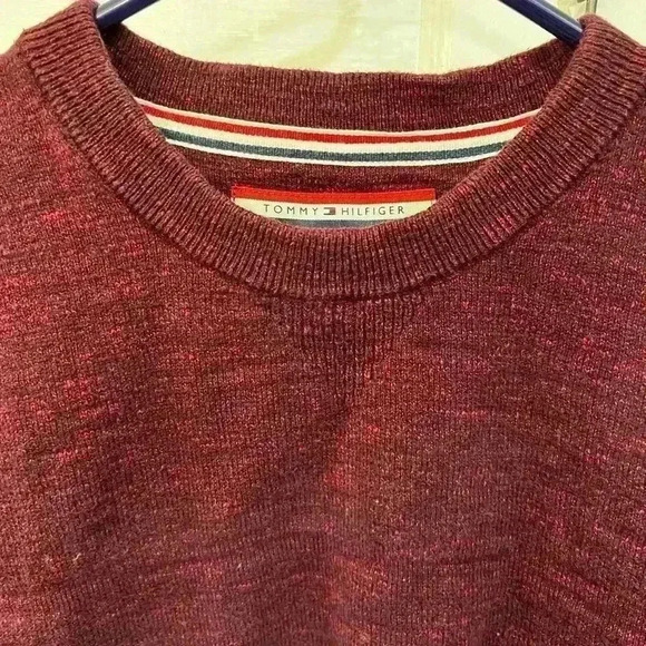 Burgundy tommy Hilfiger fitted sweater - Picture 4 of 7